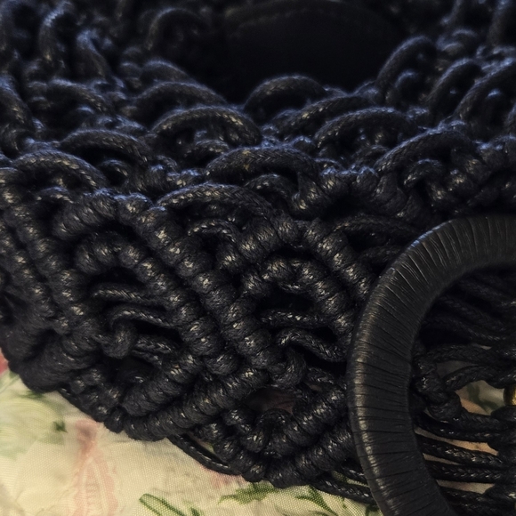 Lane Bryant Macrame Navy Blue Belt - Picture 2 of 6